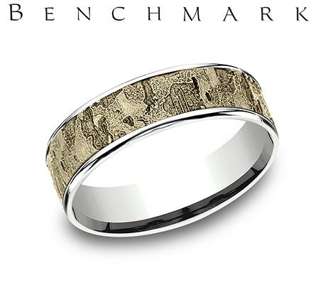 Benchmark 'The Unrefined" Men's Comfort Fit Wedding Band