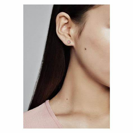Pandora Moments Pink Sparkling Crown Stud Earrings