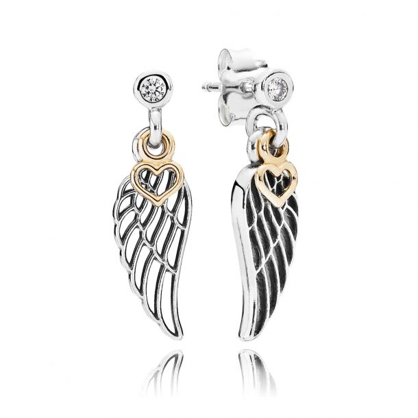 Pandora Moments Love And Guidance Angel Wing Dangle Earrings