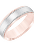 Frederick Goldman Two Tone Milgrain Comfort Fit Wedding Band