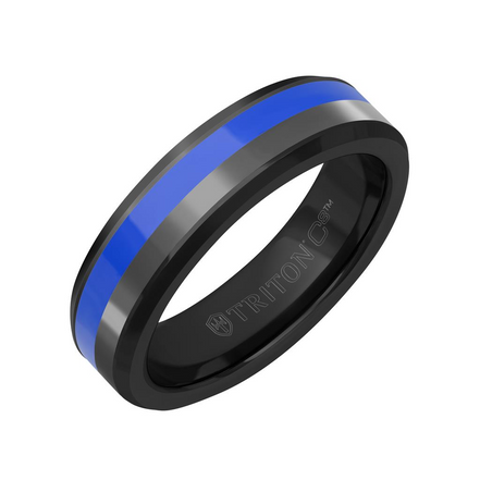 Triton Ceramic And Tungsten Carbide Band Size 10