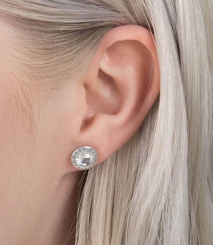 Pandora Signature Radiant Pandora Logo Stud Earrings