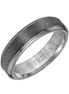 Triton Tantalum Vertical Satin Finish and Bezeled Edge Wedding Band Size 9
