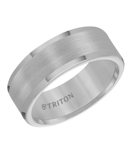 Triton Tungsten Carbide Round Edges Comfort Fit Wedding Band Size 10