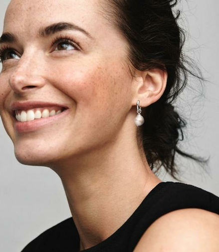 Pandora Essence Treated Freshwater Cultured Baroque Pearl Hoop Earrings