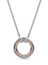 Pandora Signature Two Tone Logo And Pavé Necklace