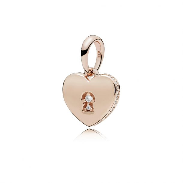 Pandora Rose Shimmering Keyhole Dangle Charm