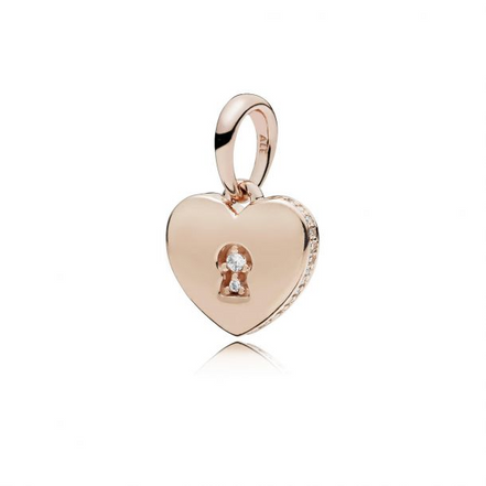 Pandora Rose Shimmering Keyhole Dangle Charm