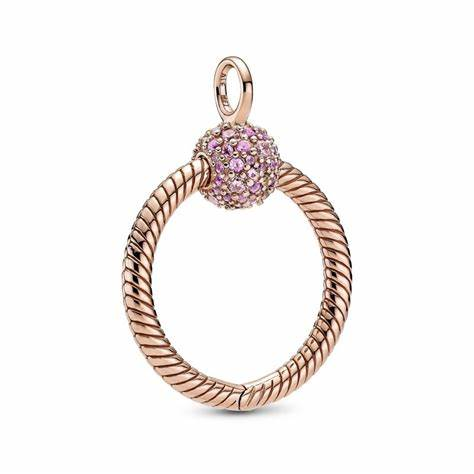 Pandora Moments Rose Small Pavé O Pendant