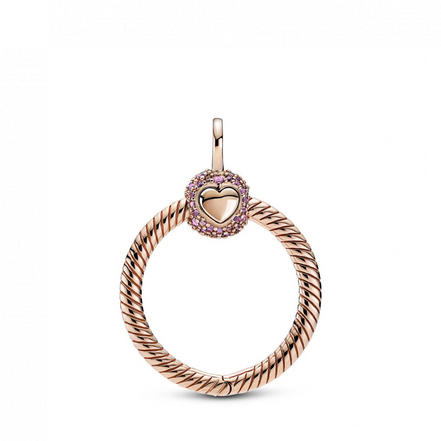 Pandora Moments Rose Small Pavé O Pendant