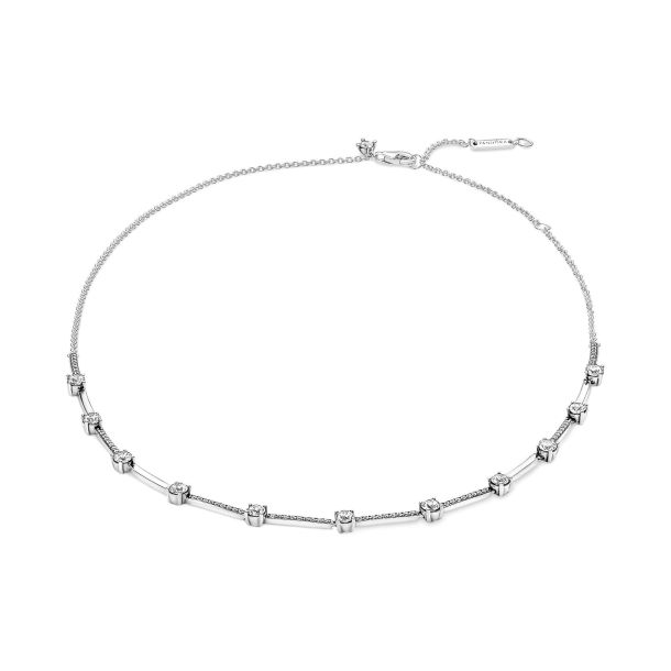 Pandora Timeless Sparkling Pavé Collier Bars Necklace 45 cm