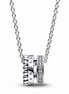 Pandora Signature Logo Pavé And Beads Pendant Necklace 45 cm