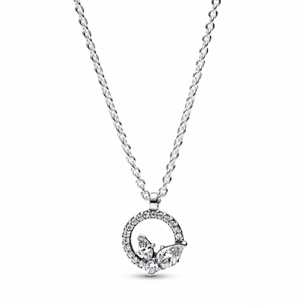 Pandora Timeless Sparkling Herbarium Circle & Cluster Pendant Necklace 45 cm