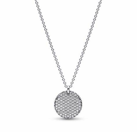 Pandora Timeless Pavé Round Pendant Necklace 45 cm