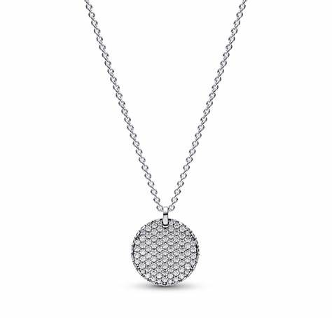 Pandora Timeless Pavé Round Pendant Necklace 45 cm