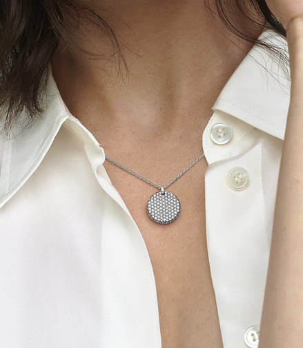 Pandora Timeless Pavé Round Pendant Necklace 45 cm