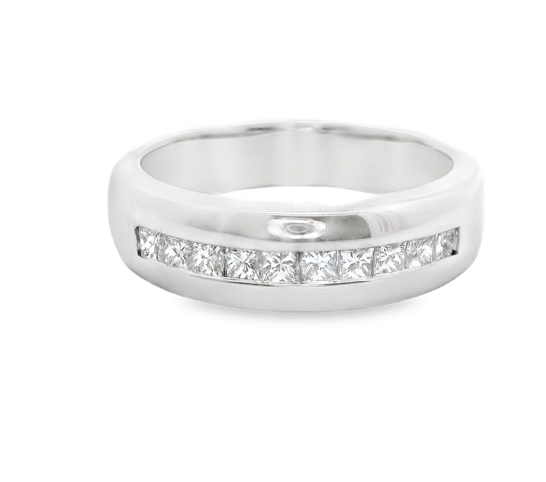 Men's 14K White Gold .58 CTTW Diamond Band