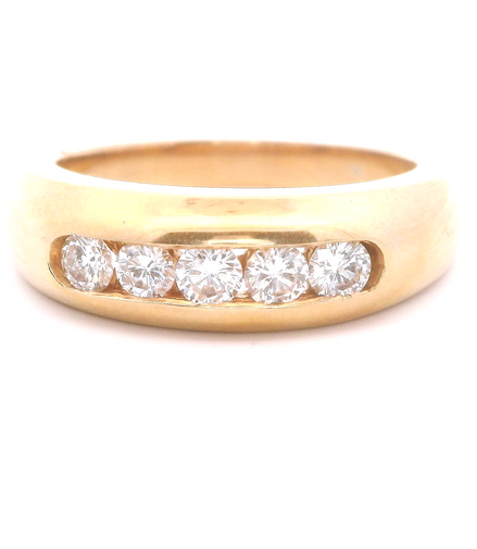 Men's Diamond Band 14ky