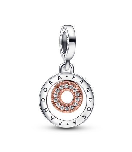 Pandora Signature Two-tone Logo Circles Dangle Charm
