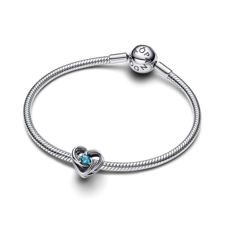 Pandora Moments Heart of Eternity Blue Charm