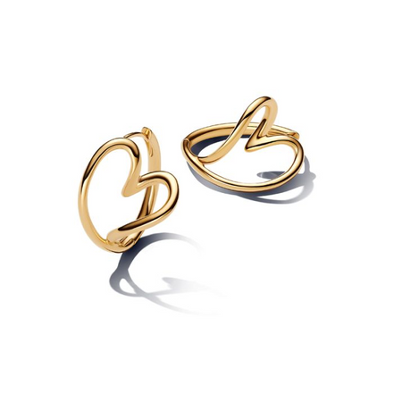 Pandora Essence Natural Shaped Heart Hoop Earrings