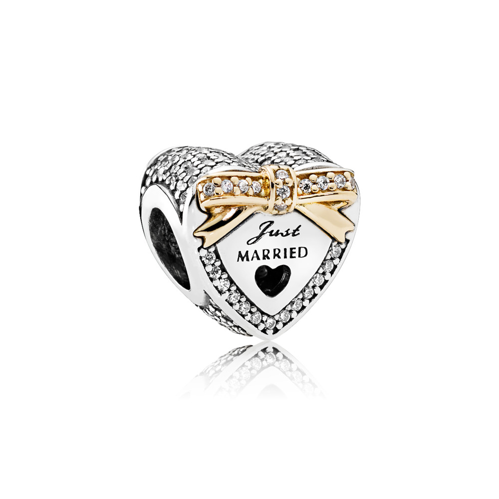 Pandora Wedding Heart Just Married Charm