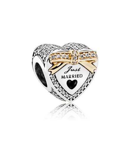 Pandora Wedding Heart Just Married Charm