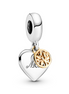Pandora Two-tone Family Tree And Heart Dangle Charm