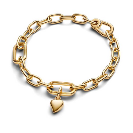 Pandora ME/Moments Heart Mini Gold-Plated Dangle Charm