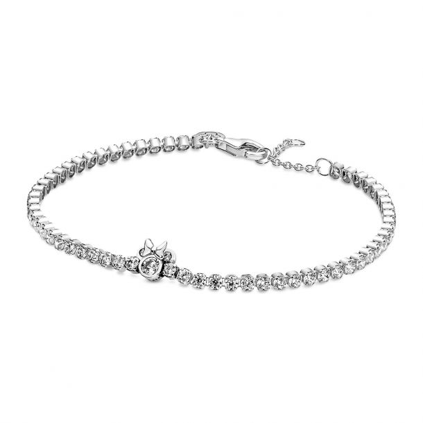 Pandora Disney Minnie Mouse Tennis Bracelet Size 18