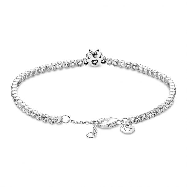 Pandora Disney Minnie Mouse Tennis Bracelet Size 18