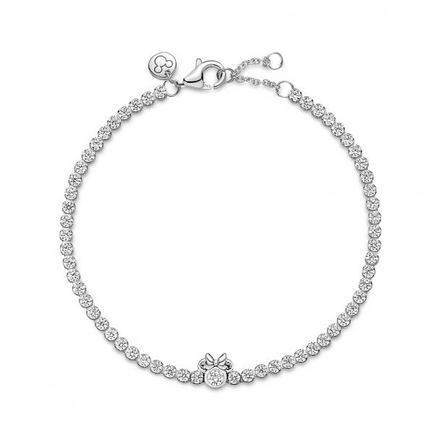 Pandora Disney Minnie Mouse Tennis Bracelet Size 18