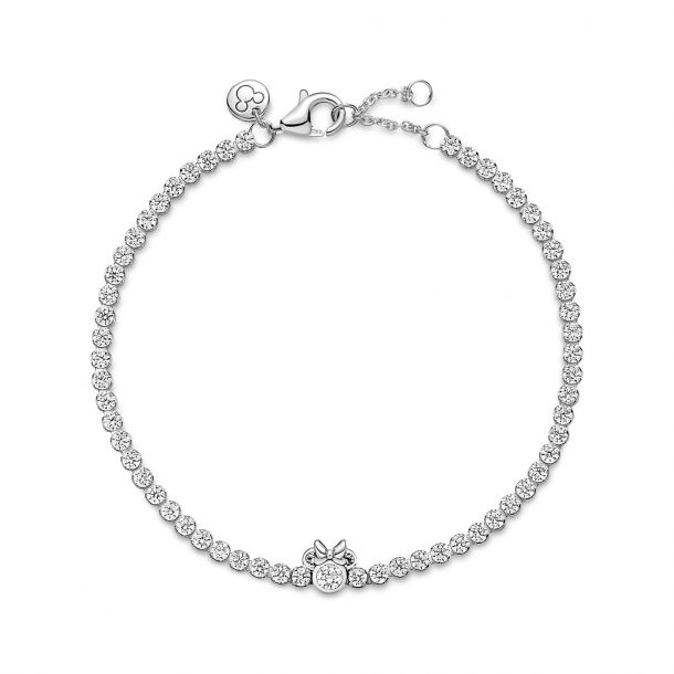 Pandora Disney Minnie Mouse Tennis Bracelet Size 18