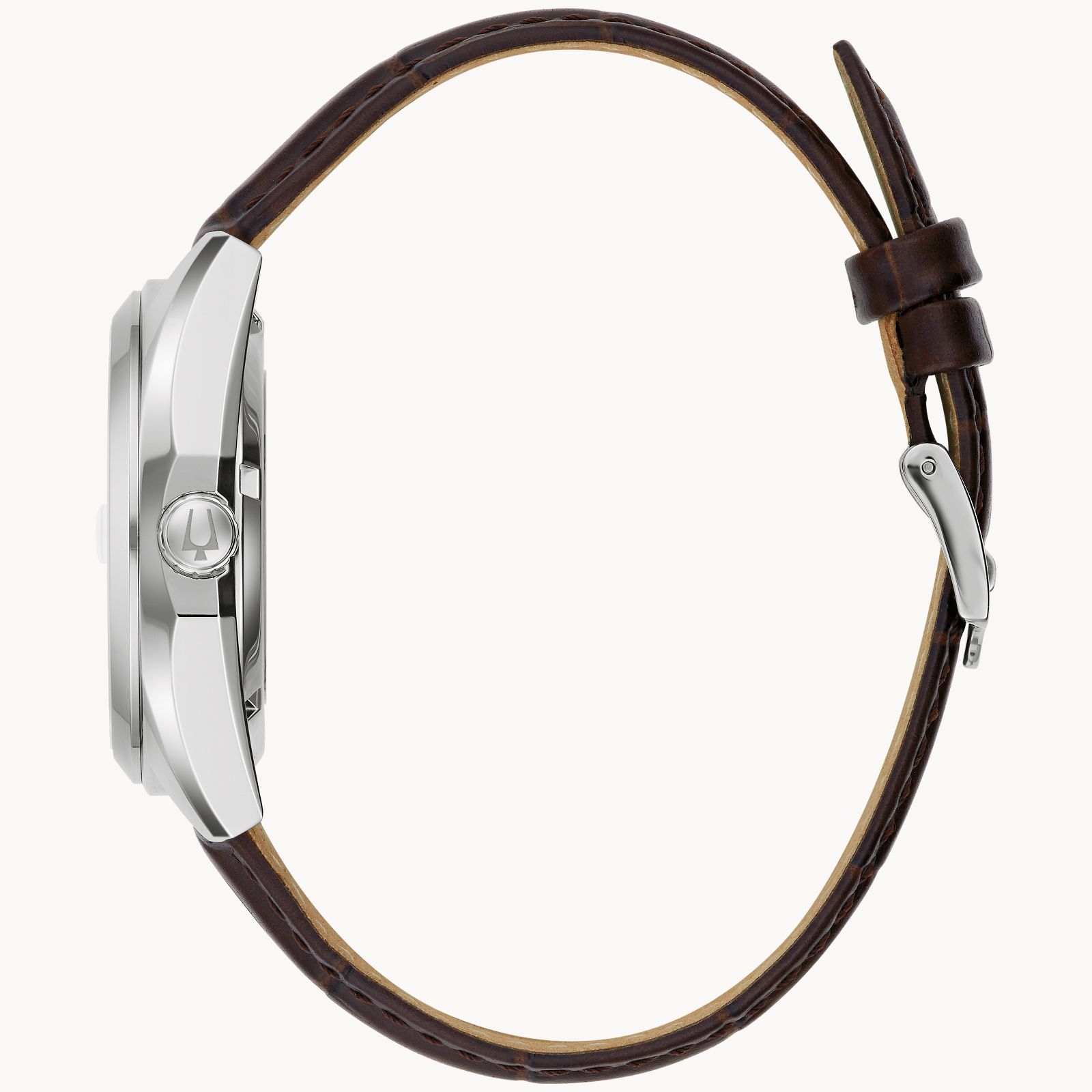 Bulova Surveyor Stainless Steel And Pistacio Green Dial Leather Strap Watch