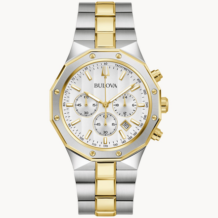 Bulova Men's Classic Prestige Two-Tone IP Chronograph Bracelet Watch