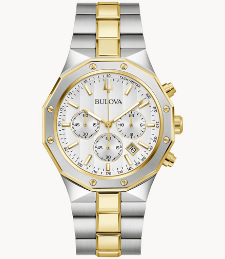 Bulova Men's Classic Prestige Two-Tone IP Chronograph Bracelet Watch