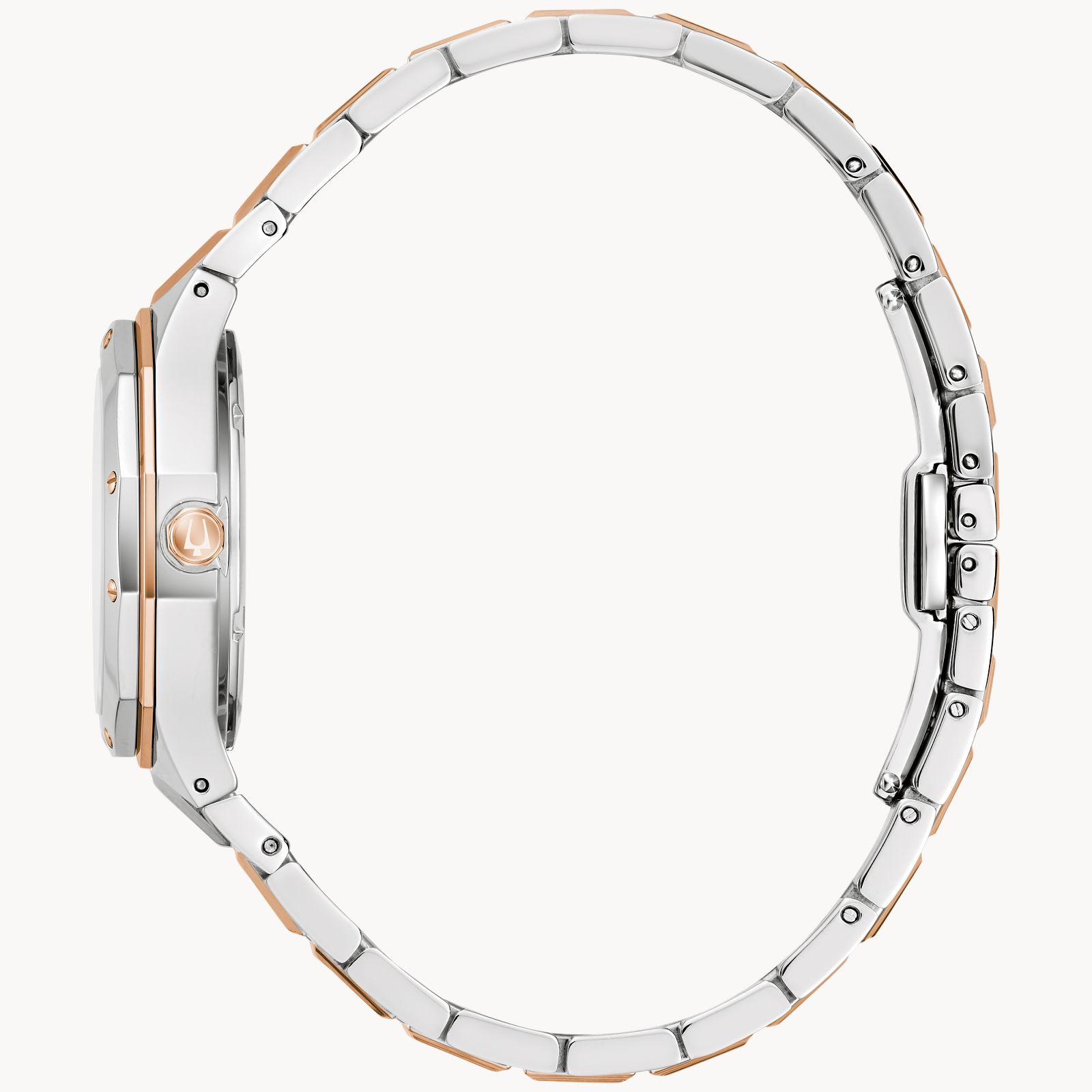 Bulova Ladies Classic Prestige Two-Tone Mother Of Pearl Dial With Diamond Accent Bracelet Watch