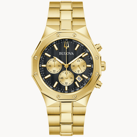 Bulova Men's Classic Prestige Gold Tone IP Chronograph Bracelet Watch