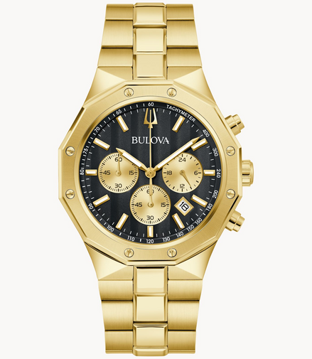 Bulova Men's Classic Prestige Gold Tone IP Chronograph Bracelet Watch