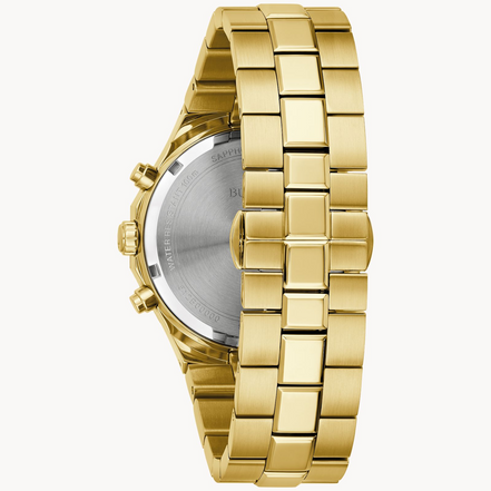 Bulova Men's Classic Prestige Gold Tone IP Chronograph Bracelet Watch