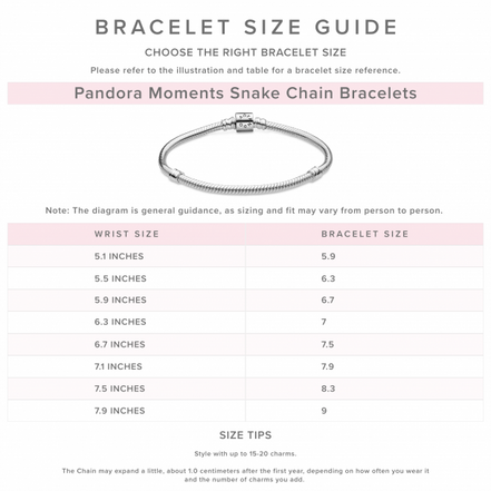 Pandora Disney Tinker Bell Clasp Moments Snake Chain Bracelet Size Size 18