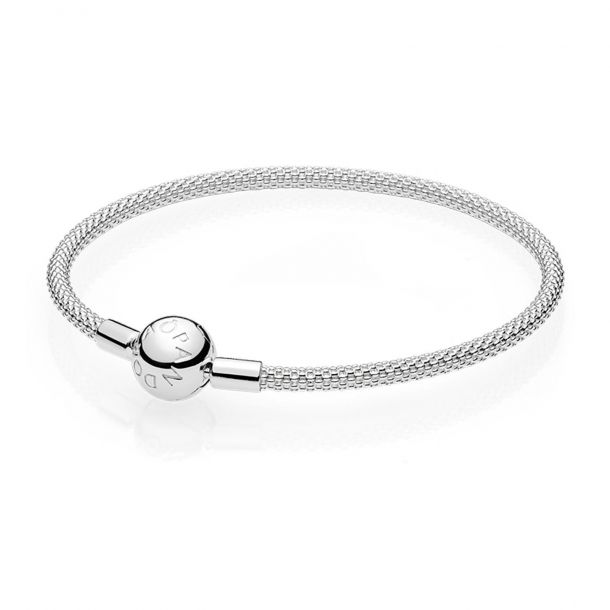 Pandora Moments Silver Mesh Bracelet Size 19