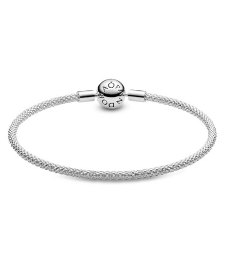 Pandora Moments Silver Mesh Bracelet Size 19
