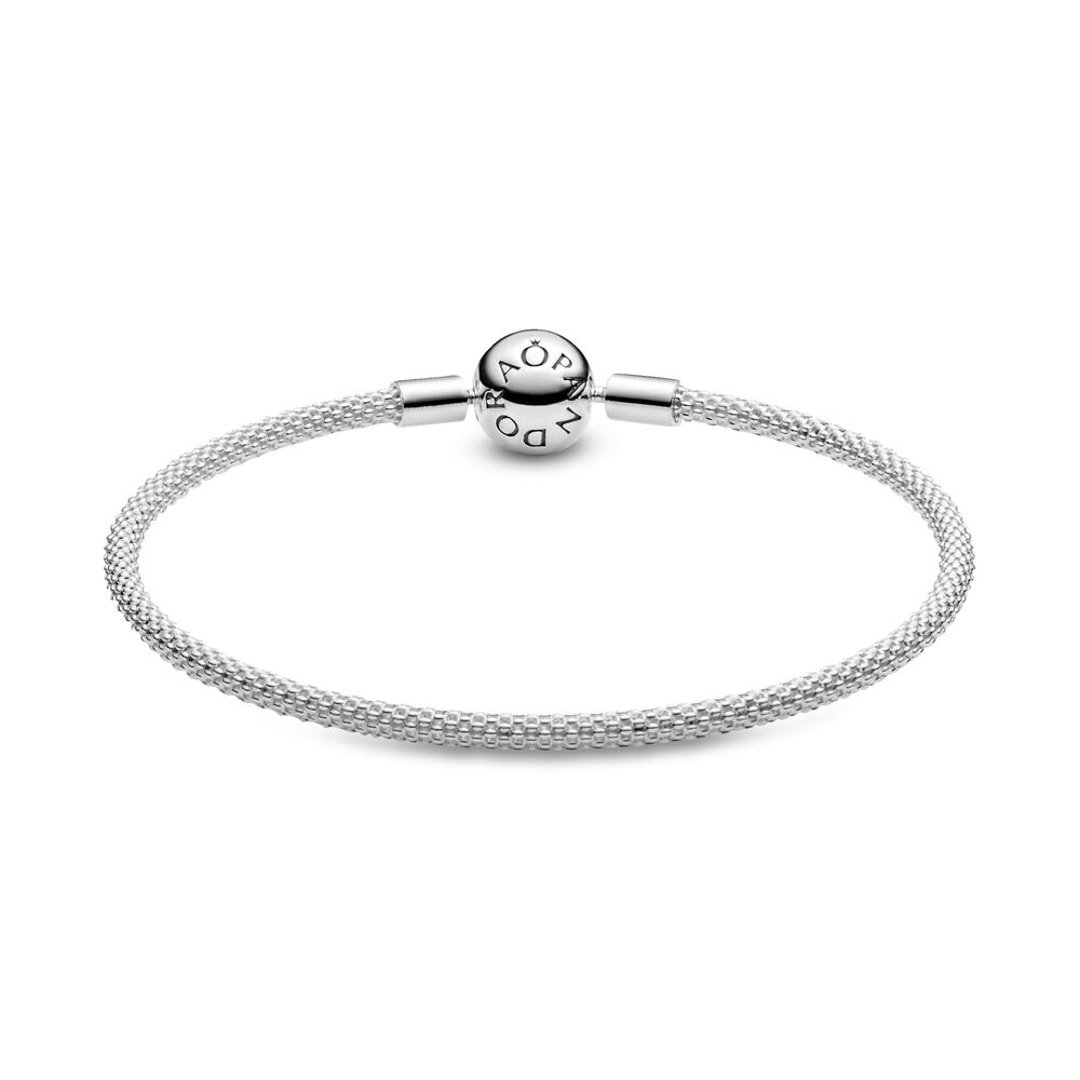 Pandora Moments Silver Mesh Bracelet Size 19