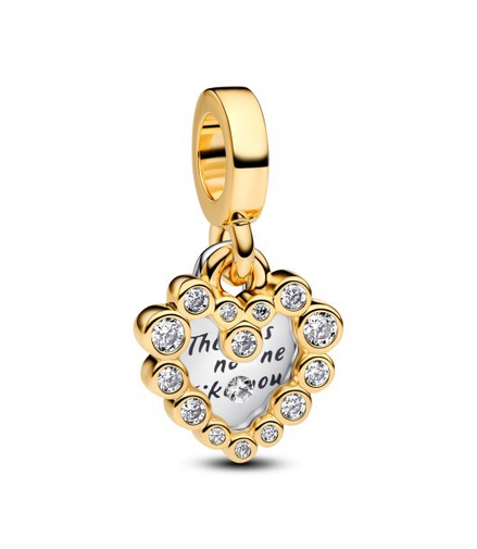 Pandora ME/Moments Sparkling Heart Double Dangle Charm