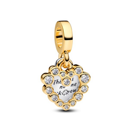 Pandora ME/Moments Sparkling Heart Double Dangle Charm