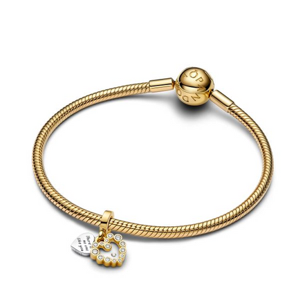 Pandora ME/Moments Sparkling Heart Double Dangle Charm