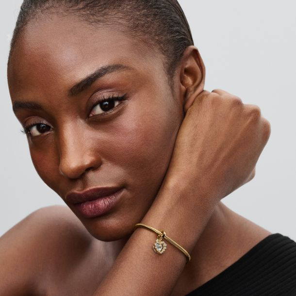 Pandora ME/Moments Sparkling Heart Double Dangle Charm