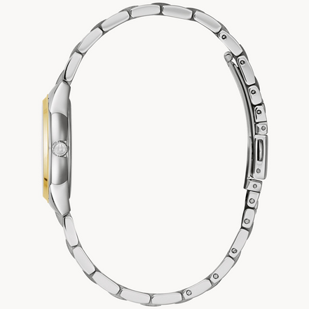 Bulova Ladies Sutton Two-Tone White Dial Stainless Steel Bracelet Watch