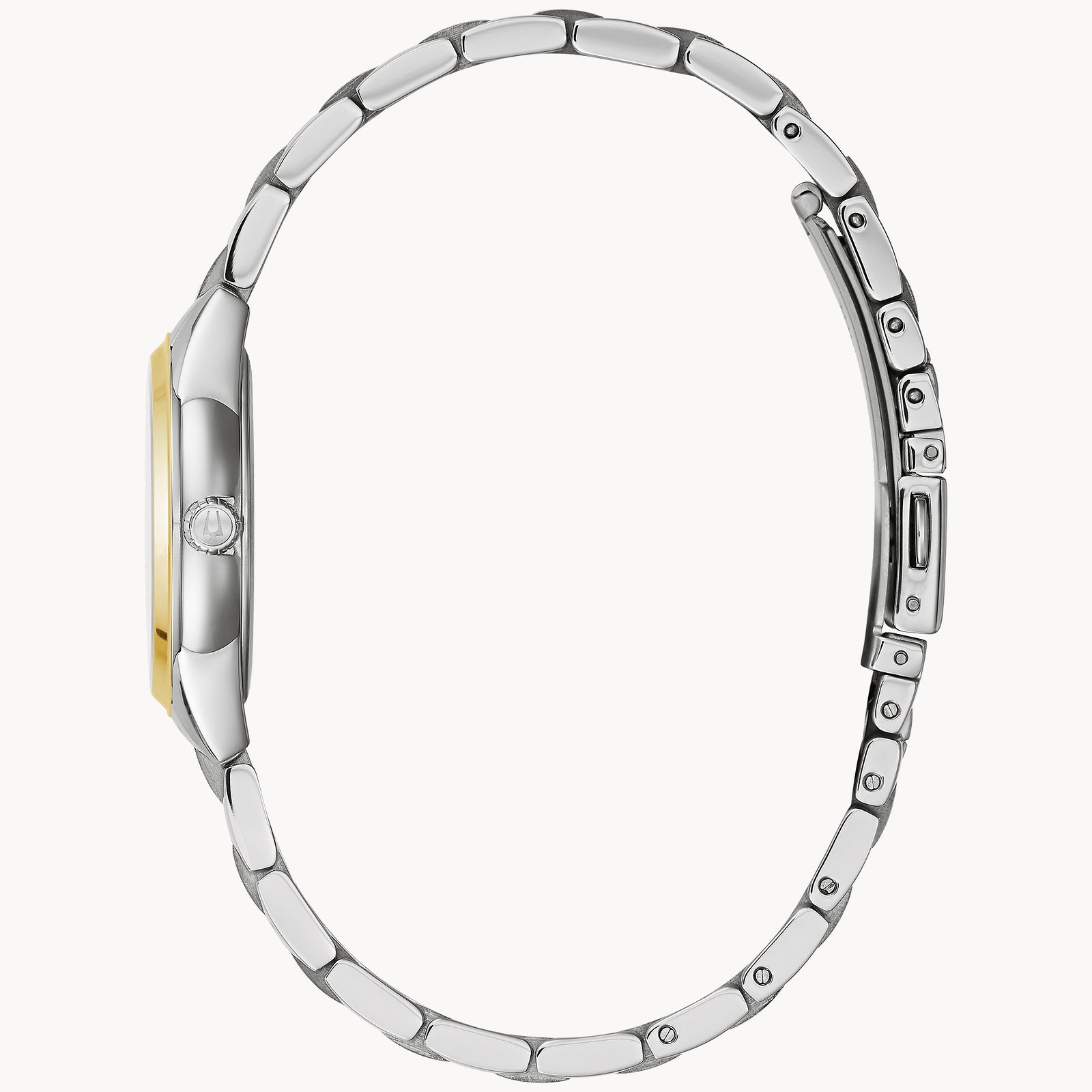 Bulova Ladies Sutton Two-Tone White Dial Stainless Steel Bracelet Watch